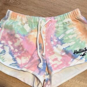 Hollister Women's Pastel Tie-Dye Athletic Shorts